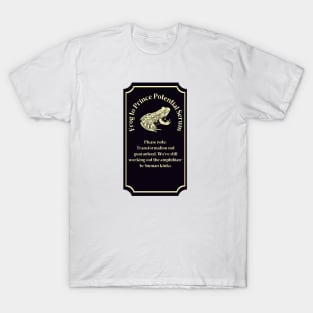 Potion Label: Frog to Prince Potential Serum, Halloween T-Shirt